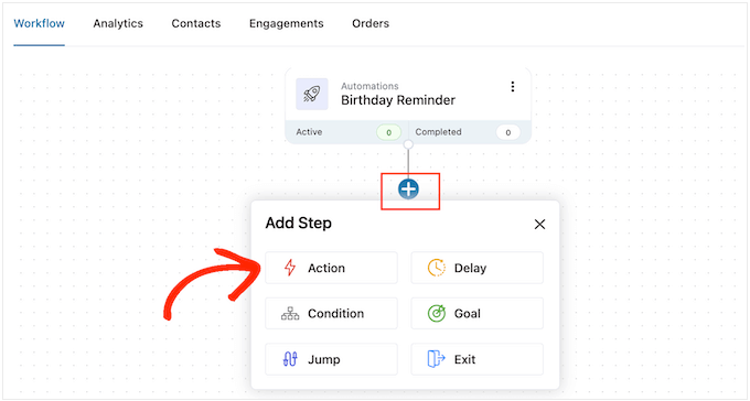 Lägga till en åtgärd i en e-postkampanj för grattis på födelsedagen Lägga till en åtgärd i en e-postkampanj för grattis på födelsedagen