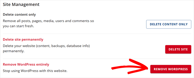 Removing WordPress in Bluehost Removing WordPress in Bluehost