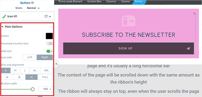 Choose an element and configure its settings Choose an element and configure its settings