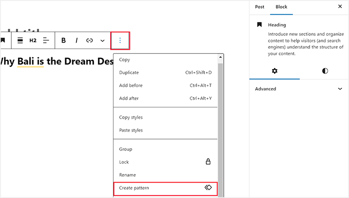 Create a pattern Create a pattern