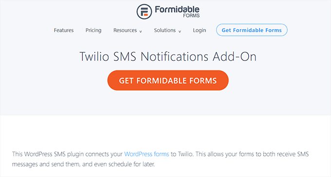 Extension Formidable Twilio