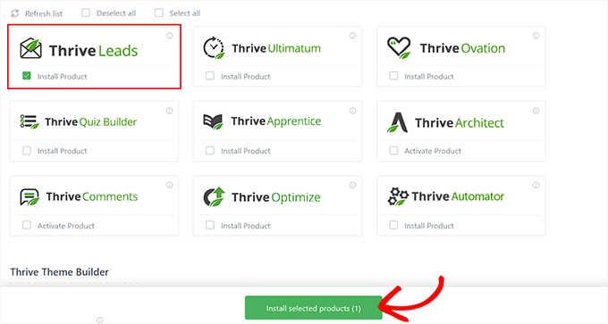 Install the Thrive Leads plugin Install the Thrive Leads plugin