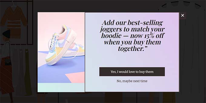 OptinMonsterでのアップセルライトボックスポップアップのプレビュー