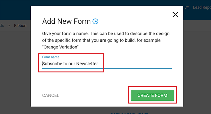 Provide a form name Provide a form name