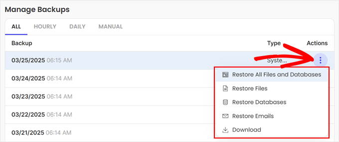 Restoring a SiteGround backup Restoring a SiteGround backup