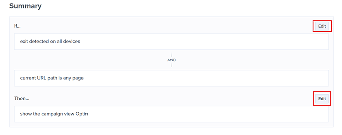 Summary for display rules Summary for display rules