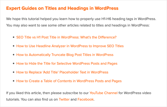 WPBeginner example of conclusion