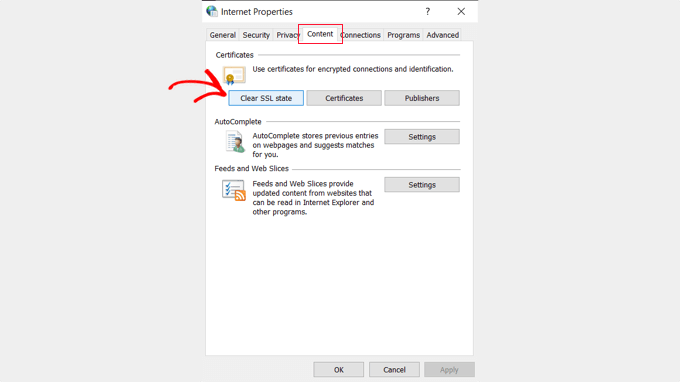 Właściwości Internetu systemu Windows