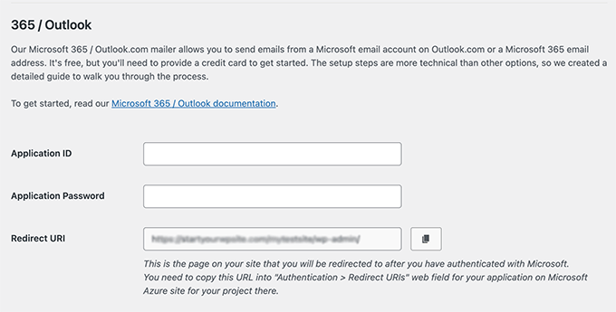 Outlook Settings in WP Mail SMTP Outlook Settings in WP Mail SMTP