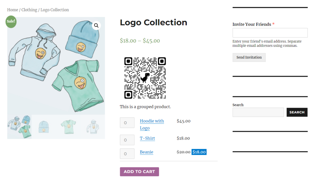 Add QR code to product page Add QR code to product page