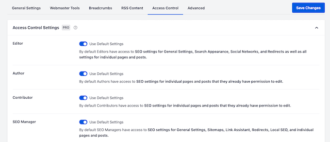 Controlling access to your site's SEO plugin and settings Controlling access to your site's SEO plugin and settings