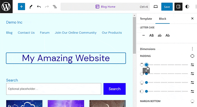 Padding for different corners Padding for different corners
