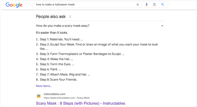 An example of how to schema, on a SERP An example of how to schema, on a SERP