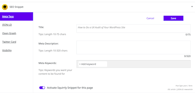 Previewing a post in the SERPs using an SEO plugin Previewing a post in the SERPs using an SEO plugin
