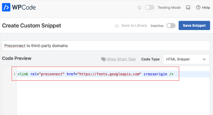 Vorverbindung zu einer Drittanbieter-Domain