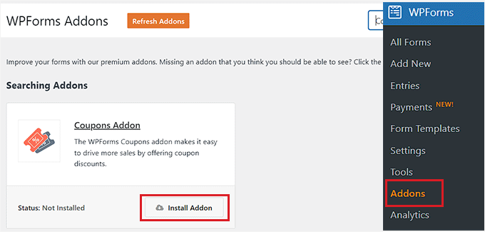 Install the Coupons addon Install the Coupons addon