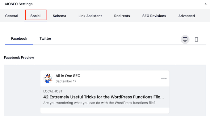 Anpassa ett inlägg för sociala medier