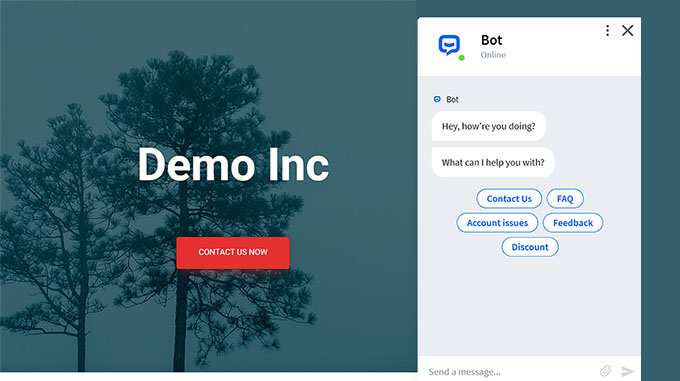 Chatbot preview Chatbot preview