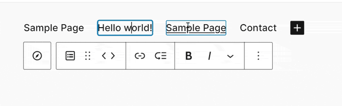 Barra de ferramentas consistente