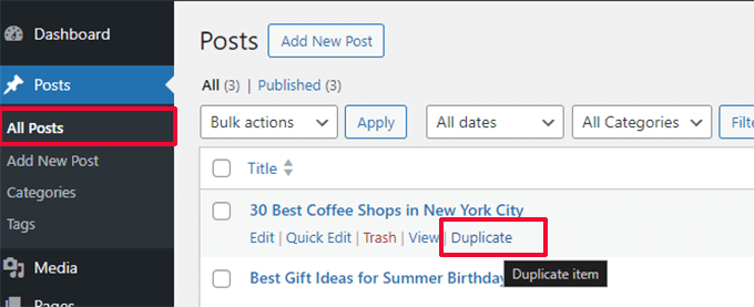 Enlace para duplicar publicación Enlace para duplicar publicación