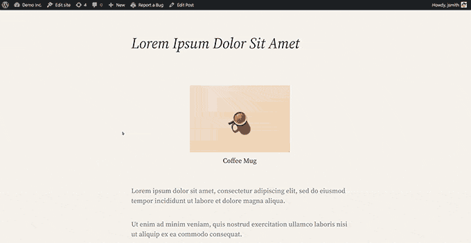 Prévia da lightbox de imagem