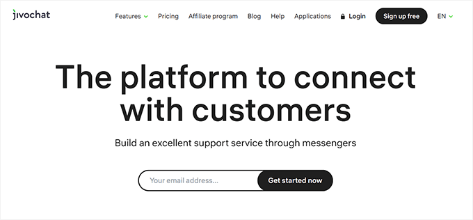 JivoChat website JivoChat website