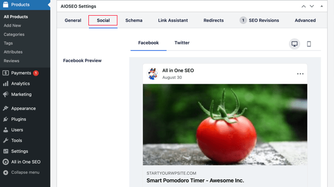 Optimera dina WooCommerce-inställningar för sociala medier