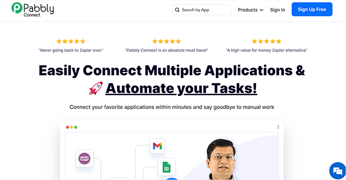 Pabbly Connectウェブサイト
