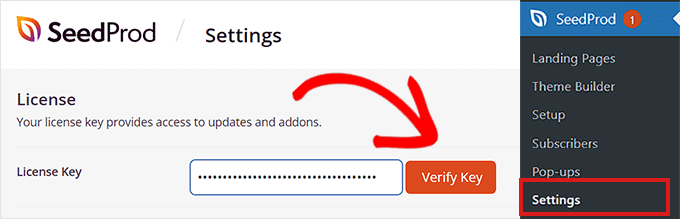 Paste license key in field Paste license key in field
