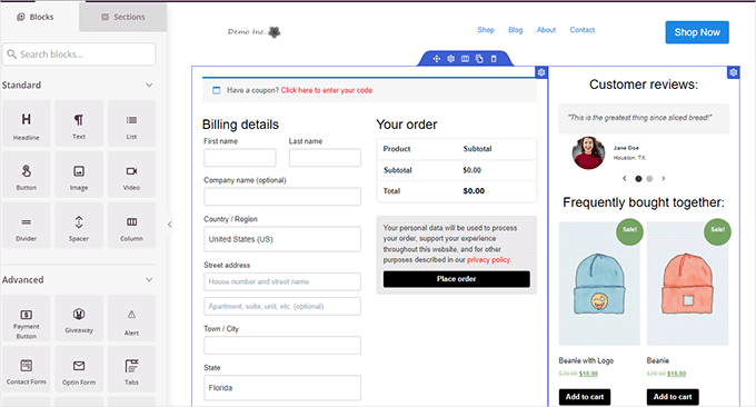 Creating a custom WooCommerce checkout page using SeedProd Creating a custom WooCommerce checkout page using SeedProd