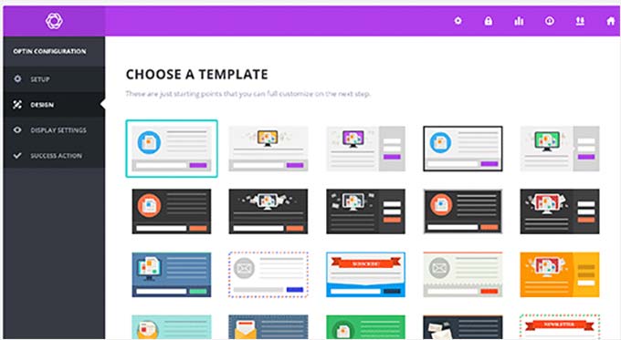 Choose a popup template in Bloom Choose a popup template in Bloom