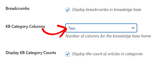 Choose the number for category columns for the documentation Choose the number for category columns for the documentation