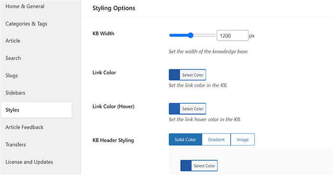 Customize knowledge base Customize knowledge base