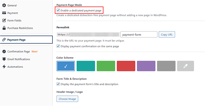 Customize the payment page Customize the payment page