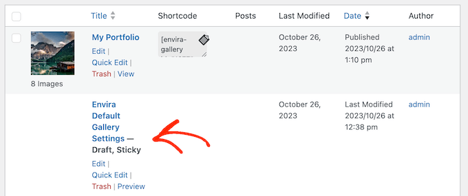 Skapa standardinställningar för dina WordPress-fotogallerier