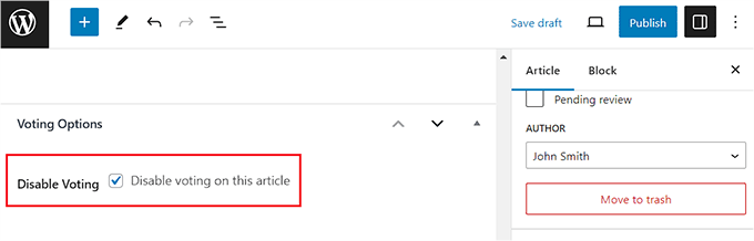 Disable voting for this specific article Disable voting for this specific article