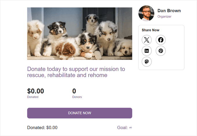 Donation campaign page created with Charitable Donation campaign page created with Charitable