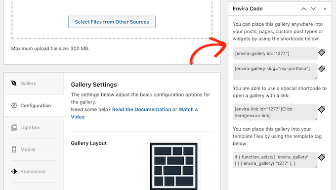 Lägga till bilder och videor i ett galleri med kod