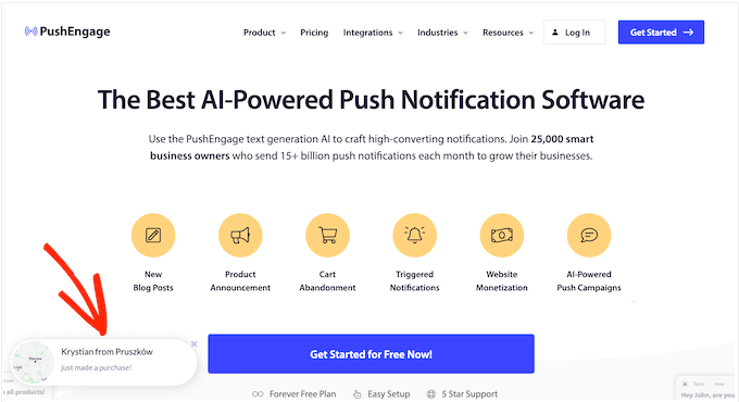 A real-time social proof notification, created using TrustPulse A real-time social proof notification, created using TrustPulse