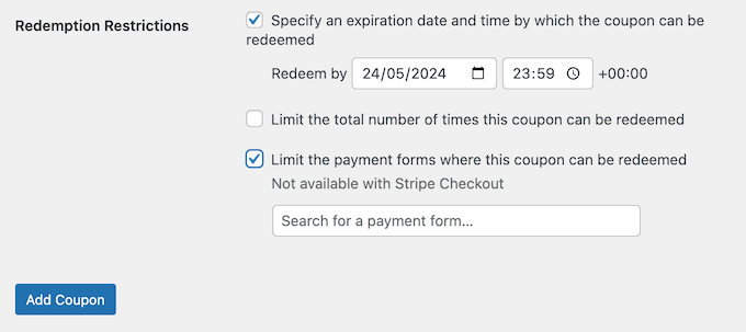 Scheduling discount coupons using WP Simple Pay Scheduling discount coupons using WP Simple Pay