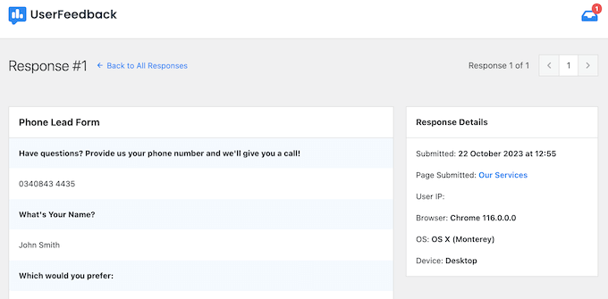 Seeing the individual survey responses Seeing the individual survey responses