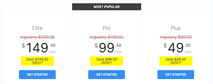 The UserFeedback pricing plans The UserFeedback pricing plans