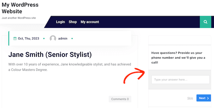 Showing a survey in the WordPress sidebar or similar area Showing a survey in the WordPress sidebar or similar area