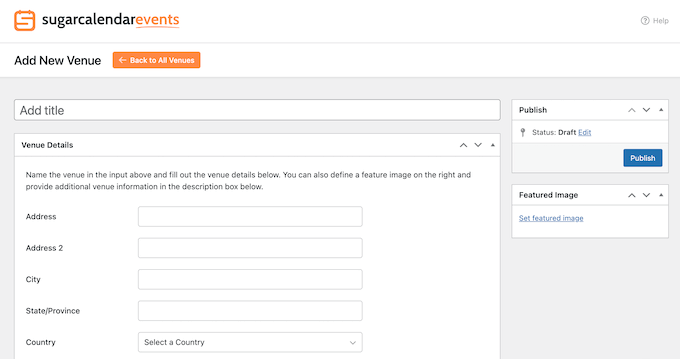 Creating reusable venues and locations in WordPress
