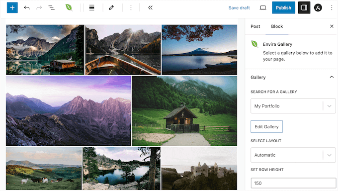 Konfigurera ett WordPress-galleri