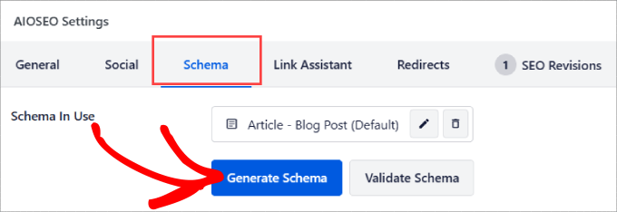 Generate schema Generate schema