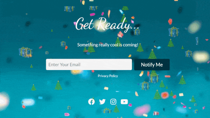 Un exemplu de fundal cu particule de Crăciun