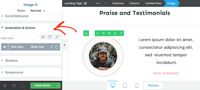 Adding animations to a custom page design Adding animations to a custom page design