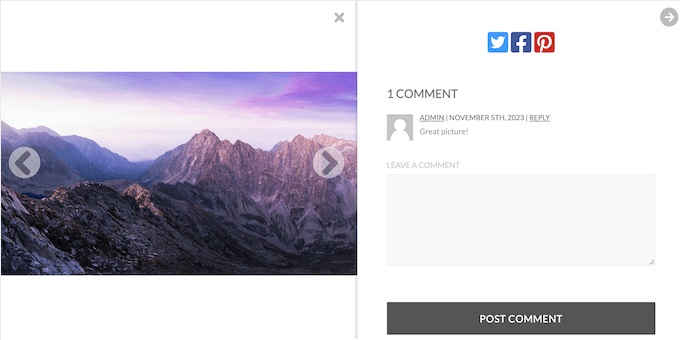 Aceitando comentários em suas galerias