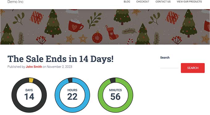 Countdown timer for the WooCommerce sale Countdown timer for the WooCommerce sale